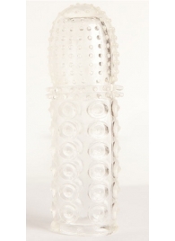 Прозрачная закрытая гелевая насадка - 13,5 см. - Toyfa Basic - в Сочи купить с доставкой