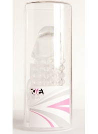 Гелевая прозрачная насадка с 2 отростками - 13 см. - Toyfa Basic - в Сочи купить с доставкой