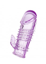 Фиолетовая насадка с коготком и шипами - 13 см. - Toyfa Basic - в Сочи купить с доставкой