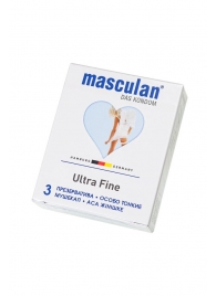 Ультратонкие презервативы Masculan Ultra Fine с обильной смазкой - 3 шт. - Masculan - купить с доставкой в Сочи