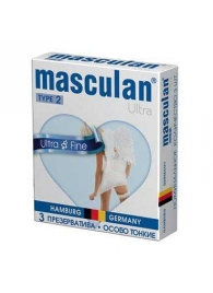 Ультратонкие презервативы Masculan Ultra Fine с обильной смазкой - 3 шт. - Masculan - купить с доставкой в Сочи