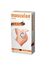Розовые презервативы Masculan Ultra Long Pleasure с колечками, пупырышками и продлевающим эффектом - 10 шт. - Masculan - купить с доставкой в Сочи