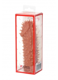 Телесная насадка на фаллос с имитацией шипов KOKOS Extreme Sleeve 07 - 14,7 см. - KOKOS - в Сочи купить с доставкой