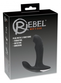 Черный вибромассажер простаты с функцией римминга Plug with Perineum Stimulator - 16,6 см. - Orion - в Сочи купить с доставкой