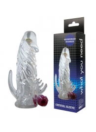 Закрытая прозрачная вибронасадка на пенис Crystal Sleeve Vibe - Erowoman-Eroman - в Сочи купить с доставкой