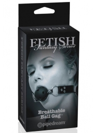 Черный кляп с дырочками Breathable Ball Gag - Pipedream - купить с доставкой в Сочи