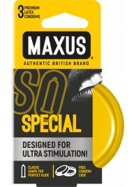 Презервативы с точками и рёбрами в железном кейсе MAXUS Special - 3 шт. - Maxus - купить с доставкой в Сочи