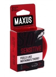 Ультратонкие презервативы в железном кейсе MAXUS Sensitive - 3 шт. - Maxus - купить с доставкой в Сочи