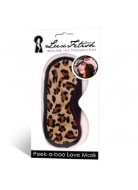 Леопардовая маска на глаза Peek-a-Boo - Lux Fetish - купить с доставкой в Сочи
