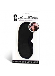Черная маска на глаза Peek-a-Boo - Lux Fetish - купить с доставкой в Сочи