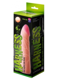 Фаллическая насадка на трусики харнесс - 17,5 см. - LOVETOY (А-Полимер) - купить с доставкой в Сочи