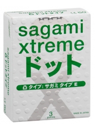 Презервативы Sagami Xtreme SUPER DOTS с точками - 3 шт. - Sagami - купить с доставкой в Сочи