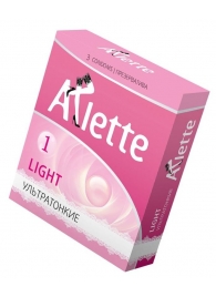 Ультратонкие презервативы Arlette Light - 3 шт. - Arlette - купить с доставкой в Сочи
