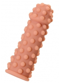 Телесная реалистичная насадка KOKOS Extreme Sleeve 02 с дополнительной стимуляцией - 12,7 см. - KOKOS - в Сочи купить с доставкой