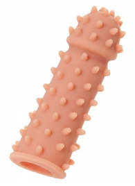 Телесная реалистичная насадка KOKOS Extreme Sleeve 03 с дополнительной стимуляцией - 12,7 см. - KOKOS - в Сочи купить с доставкой