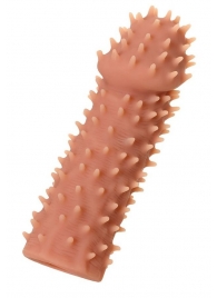 Телесная реалистичная насадка KOKOS Extreme Sleeve 07 с дополнительной стимуляцией - 12,7 см. - KOKOS - в Сочи купить с доставкой