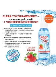Очищающий спрей для игрушек CLEAR TOY Strawberry - 100 мл. - Биоритм - купить с доставкой в Сочи