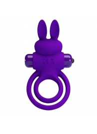 Фиолетовое эрекционное кольцо с вибростимуляцией клитора Vibrant Penis Ring III - Baile - в Сочи купить с доставкой