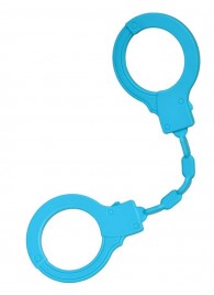 Голубые силиконовые наручники A-Toys без ключа - A-toys - купить с доставкой в Сочи