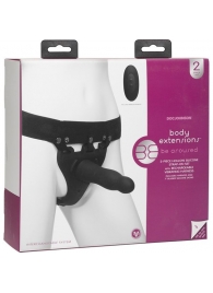 Черный полый вибрострапон Body Extensions BE Aroused - 17,78 см. - Doc Johnson - купить с доставкой в Сочи
