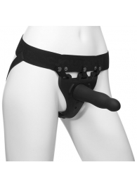 Черный полый вибрострапон Body Extensions BE Aroused - 17,78 см. - Doc Johnson - купить с доставкой в Сочи