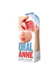 Телесный мастурбатор-ротик с язычком Oral Anne - Blush Novelties - в Сочи купить с доставкой