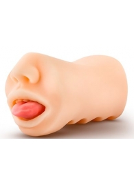 Телесный мастурбатор-ротик с язычком Oral Anne - Blush Novelties - в Сочи купить с доставкой