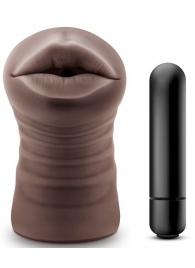Коричневый мастурбатор-ротик Heather - Blush Novelties - в Сочи купить с доставкой