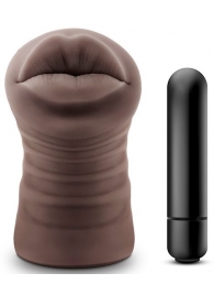 Коричневый мастурбатор-ротик Renee - Blush Novelties - в Сочи купить с доставкой