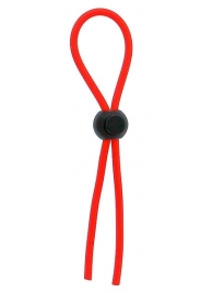 Красное эрекционное лассо с одной бусиной-утяжкой STRETCHY THIN LASSO - Dream Toys - в Сочи купить с доставкой