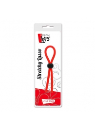 Красное эрекционное лассо с одной бусинкой-утяжкой STRETCHY THICK LASSO - Dream Toys - в Сочи купить с доставкой