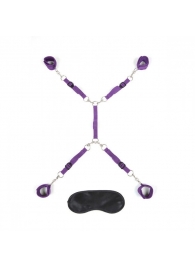 Фиолетовый набор фиксаций на кровати Classic Bedspreader - Lux Fetish - купить с доставкой в Сочи