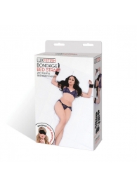 Чёрные манжеты для фиксации на кровати Bondage Bed Strap - Lux Fetish - купить с доставкой в Сочи
