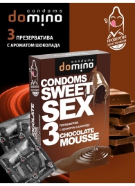 Презервативы для орального секса DOMINO Sweet Sex с ароматом шоколадного мусса - 3 шт. - Domino - купить с доставкой в Сочи