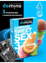 Презервативы для орального секса DOMINO Sweet Sex с ароматом мороженого - 3 шт. - Domino - купить с доставкой в Сочи