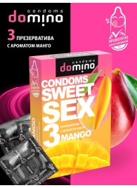 Презервативы для орального секса DOMINO Sweet Sex с ароматом манго - 3 шт. - Domino - купить с доставкой в Сочи