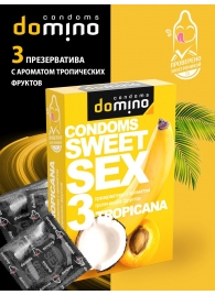 Презервативы для орального секса DOMINO Sweet Sex с ароматом тропических фруктов - 3 шт. - Domino - купить с доставкой в Сочи