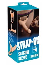 Силиконовый полый страпон на ремнях Silicone Strap-on - 16 см. - Orion - купить с доставкой в Сочи