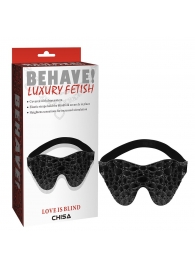 Черная маска на глаза Behave - Chisa - купить с доставкой в Сочи