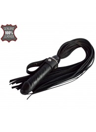 Черная плеть  Ковбой  с ручкой-фаллосом - 55 см. - Sitabella - купить с доставкой в Сочи