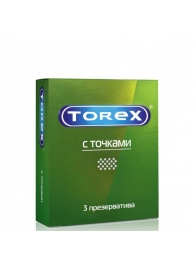 Текстурированные презервативы Torex  С точками  - 3 шт. - Torex - купить с доставкой в Сочи