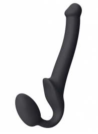 Черный безремневой страпон Silicone Bendable Strap-On S - Strap-on-me - купить с доставкой в Сочи