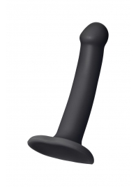 Черный фаллос на присоске Silicone Bendable Dildo S - 17 см. - Strap-on-me - купить с доставкой в Сочи