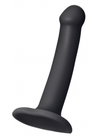 Черный фаллос на присоске Silicone Bendable Dildo S - 17 см. - Strap-on-me - купить с доставкой в Сочи