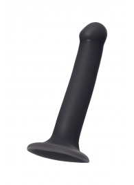 Черный фаллос на присоске Silicone Bendable Dildo M - 18 см. - Strap-on-me - купить с доставкой в Сочи