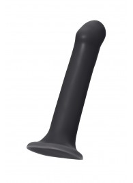 Черный фаллос на присоске Silicone Bendable Dildo L - 19 см. - Strap-on-me - купить с доставкой в Сочи