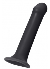 Черный фаллос на присоске Silicone Bendable Dildo XL - 20 см. - Strap-on-me - купить с доставкой в Сочи