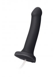 Черный фаллос с имитацией эякуляции Silicon Cum Dildo L - 19,6 см. - Strap-on-me - купить с доставкой в Сочи