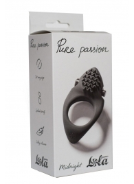 Черное эрекционное виброкольцо Pure Passion Midnight - Lola Games - в Сочи купить с доставкой