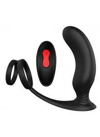 Черный массажер простаты REMOTE P-PLEASER - Dream Toys - в Сочи купить с доставкой
